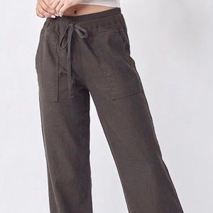 NWT Risen gray linen pants size medium